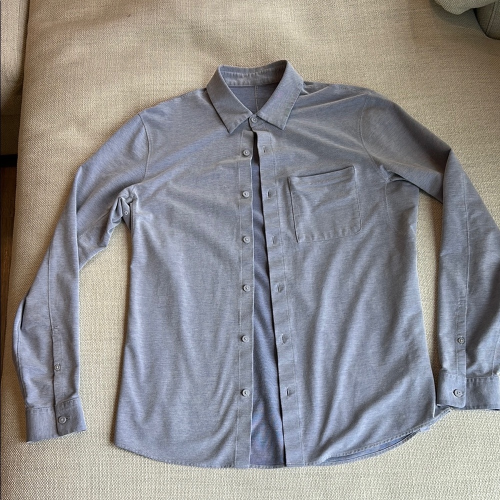 lululemon athletica Gray Casual Button Down Shirt